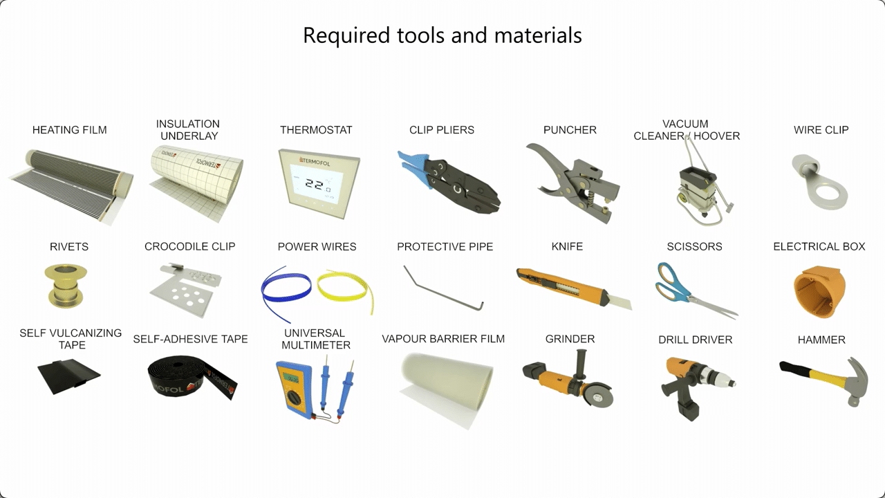 Floor heating film Installation Steps - CCT